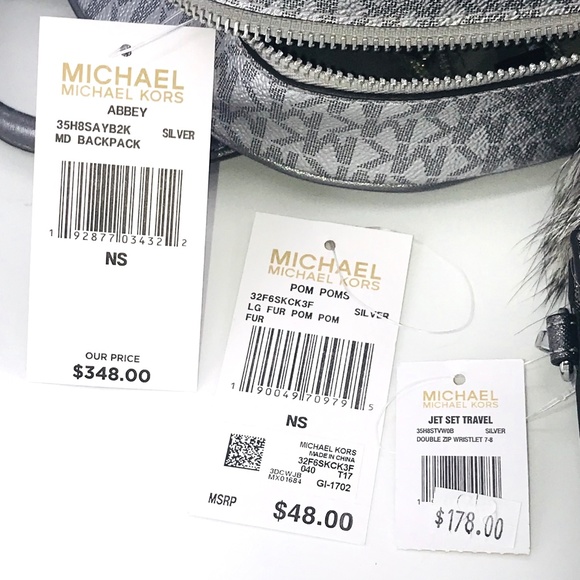 3PCS Michael Kors Abbey Backpack Wallet Charms Set - Picture 8 of 8